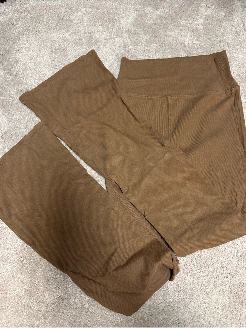 Women's Taupe High-Waist Flare Pants - Taupe - Picture 3 of 3